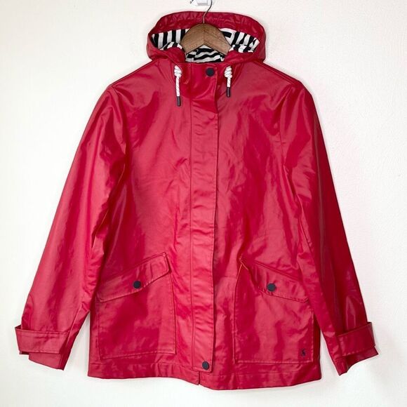 Joules Sailaway Short Waterproof Raincoat in Red - Women’s US 8 / EU 40 - Picture 1 of 9